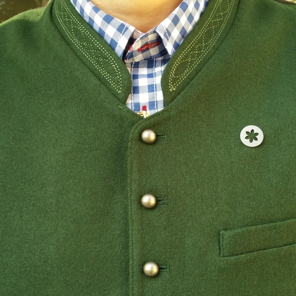 Anstecknadel Edelweiß Blume Revers Anstecker Trachten Gärtner Schmuck Edelstahl Matt Rund von vedutashop