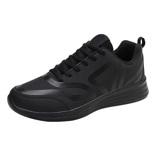 Herren Freizeitschuhe Sneaker Laufschuhe, Atmungsaktiv Schnürschuhe Weiche Sohle Trekkingschuhe Fashion Lässig Stoffschuhe, Leichtgewichts Walkingschuhe Breite Füße Arbeitsschuhe von vejtmcc