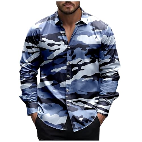 Herren Retro Hemd Bedruckte Langarmhemden Lässige Button Down Reverskragen Bluse Funky Hawaii Strand Top Bügelleicht, Hawaiihemd Herren Print Sommerhemd Oversize Shirt Freizeithemd Herren Retro Hemd Bedruckte Langarmhemden Lässige Button Down Reverskragen Bluse Funky Hawaii Strand Top Bügelleicht, Hawaiihemd Herren Print Sommerhemd Oversize Shirt Freizeithemd von vejtmcc