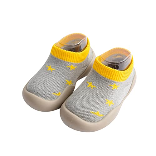 vejtmcc Baby Mädchen Tier Cartoon Socken Schuhe Kleinkind Fleece WarmThe Floor Socken Rutschfeste Prewalker Schuhe Schuhe Damen 35 (Grey, 20 Infant) von vejtmcc