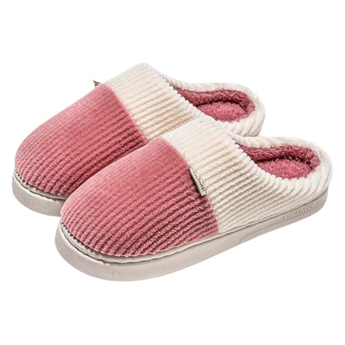 vejtmcc Damen Pantoffeln Mit Plüsch Warm Hausschuhe Für Winter Hüttenschuhe Mit Memory Foam Gefüttert Flauschige Hausschuhe Pantoffeln Plüsch Bequeme Kunstpelz Rutschfeste Slippers von vejtmcc