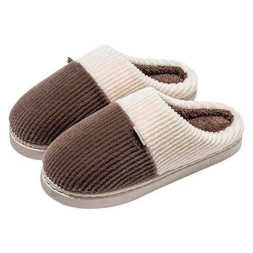 vejtmcc Damen Pantoffeln Mit Plüsch Warm Hausschuhe Für Winter Hüttenschuhe Mit Memory Foam Gefüttert Flauschige Hausschuhe Pantoffeln Plüsch Bequeme Kunstpelz Rutschfeste Slippers von vejtmcc