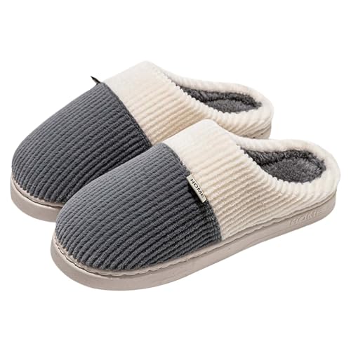 vejtmcc Damen Pantoffeln Mit Plüsch Warm Hausschuhe Für Winter Hüttenschuhe Mit Memory Foam Gefüttert Flauschige Hausschuhe Pantoffeln Plüsch Bequeme Kunstpelz Rutschfeste Slippers von vejtmcc