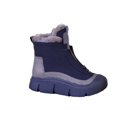 vejtmcc Damen-Schneestiefel – Schneesichere Damen-Kunstfellschuhe, Getestet & Wintersport Wandern Winter Ankle Boots, Ladies Fur Lining Warm Snow Boots, Fluffy Anti-Slip Waterproof Hiking Booties von vejtmcc