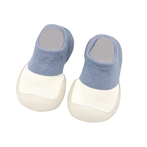 vejtmcc Erste Schuhe Säuglingsbereich Socken elastisches Baby beiläufige bequeme Wanderer Baby-Schuhe Schuhe Rutschfest (Blue, 18) von vejtmcc