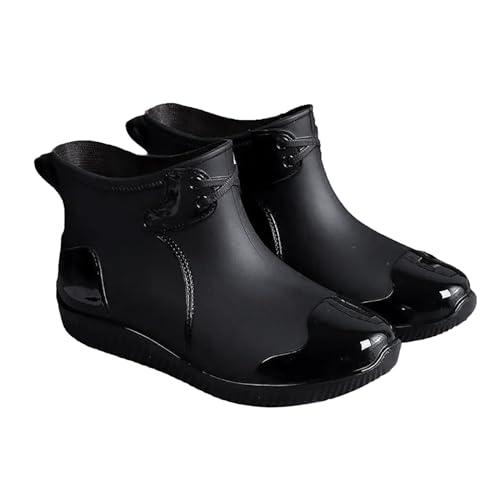 vejtmcc Gummistiefel Damen Thermostiefel FüR Stall & Weide | Wasserdichte Stallstiefel | Halbhoch & Hoch | Schwarze Unisex Winterschuhe Bequeme Hoch Rain Boots Wasserdichter Gumischtifel von vejtmcc