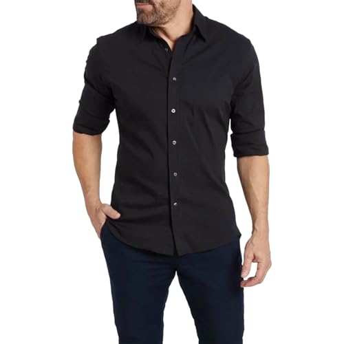 vejtmcc Herren Hemd Langarm Freizeithemd, Classic Elegant Buisness Party Bügelleicht Button Down Farbwahl Unifarben, Einfarbig Basic Herrenhemd Slim Fit Kepner Hemd Mit Brust-Tasche Oberteile vejtmcc Herren Hemd Langarm Freizeithemd, Classic Elegant Buisness Party Bügelleicht Button Down Farbwahl Unifarben, Einfarbig Basic Herrenhemd Slim Fit Kepner Hemd Mit Brust-Tasche Oberteile von vejtmcc