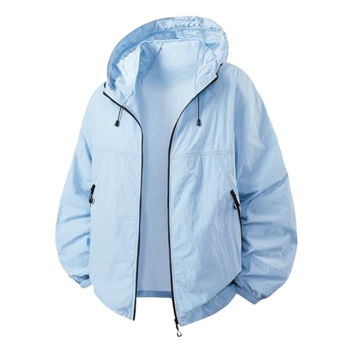 vejtmcc Herren Softshelljacke Langarm Übergangsjacke, Funktionsjacke Atmungsaktive Übergangsjacke, Leichte Fahhradjacke Mit Kapuze Windbreaker Zum Laufen, Radfahren Freizeitjacke S-4Xl von vejtmcc