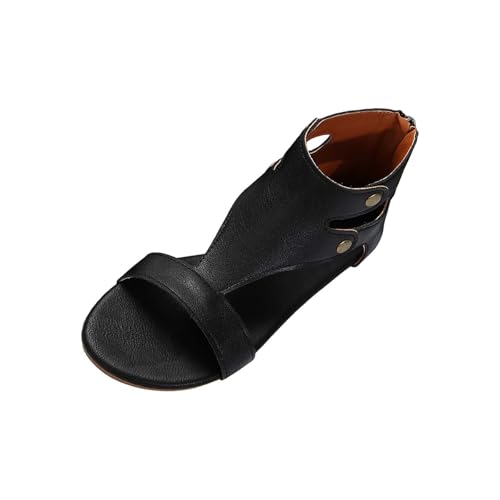 vejtmcc Plateau Sandalen Damen Mode Sommer Schlange Zebradruck Strandsandalen Flache Schuhe, Casual Beach Sandals Sandalen Freizeit Flip Flops, Peeptoe Verstellbare Outdoor Walking Schuhe von vejtmcc