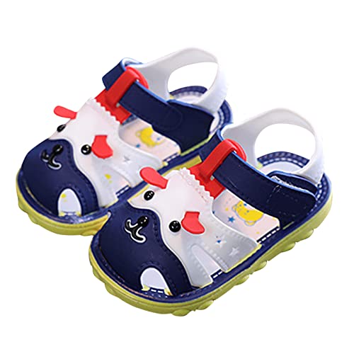 vejtmcc Premium Kinder Mädchen Sandalen Weiche rutschfeste Gummisohle Kleinkind Baby Wanderschuhe Flache Schuhe Hausschuhe 31 (Blue, 21 Infant) von vejtmcc
