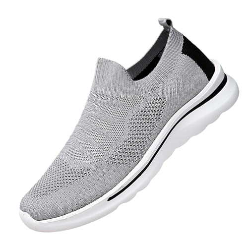 vejtmcc Schuhe Herren Sneaker Strick Slip-On Schuhe, Laufschuhe Casual Sportschuhe Atmungsaktive Gym Turnschuhe Outdoor Joggingschuhe, Mesh Leichte Walkingschuhe Sportschuhe Tennisschuhe von vejtmcc
