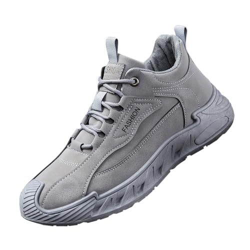 vejtmcc Sicherheitsschuhe Herren Sportliche Arbeitsschuhe Leicht Trends Drehknopf Anti-Smash Und Anti-Punktur Arbeit Versicherung Schuhe Unisex Leicht Trends Drehknopf Anti-Smash Pu-Leder Sneaker von vejtmcc