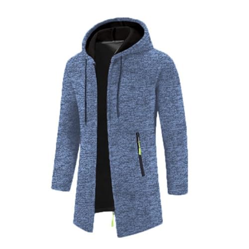 vejtmcc Strickjacke Herren Cardigan Lang Trachtenjacke Kapuze Mit Kapuze Gestrickt Pullover, Hoodie Wintermantel, Sweatjacke Winterjacke Fleecejacke Männer Trachtenjacke, Casual Kapuzenjacke von vejtmcc
