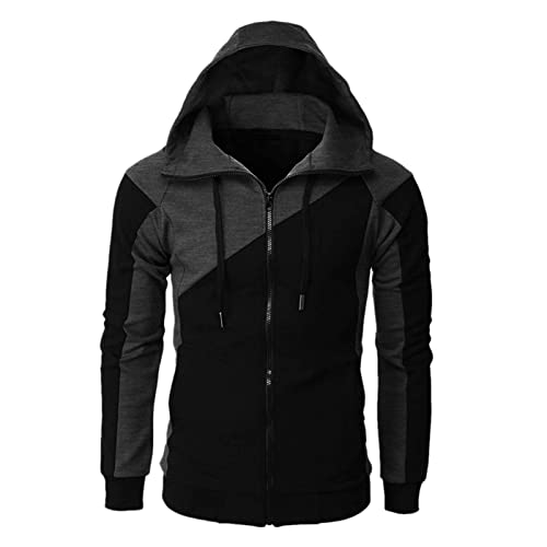 vejtmcc Sweatjacke Herren Zipper Hoodie Kapuzenjacke Herren Sweatjacke Mit Kapuze, Sweatshirt Jacke ReißVerschluss Pullover Mit Kapuze Casual Sweatshirt, Hoody LäSsige Einfarbig Kapuzenpullover von vejtmcc