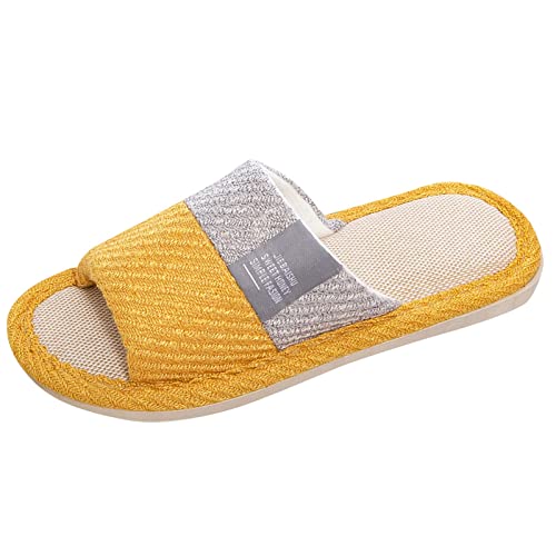 vejtmcc Unisex Hotelslipper Hausschuhe Slippers Für Damen Herren, Weiche Hausschuhe Pantoffeln Badepantoletten Gästehausschuhe Rutschfeste Offener Zeh Pantoffeln Aus Baumwolle Badelatschen von vejtmcc