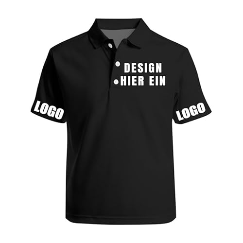velquessa Selbst gestalten Poloshirts für Herren Damen mit Bild Text Logo Foto Poloshirt Kurzarm personalisierte Arbeitskleidung Golf Polohemd Tshirt von velquessa