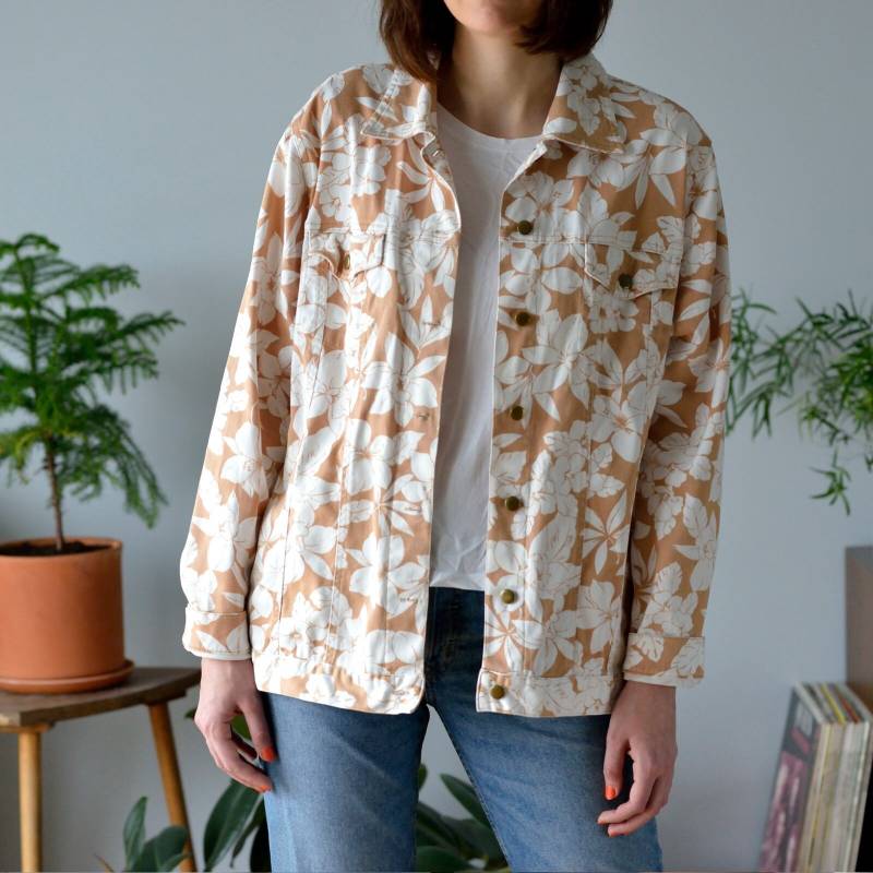 Oversize Jacke Hibiskus Denim von velvetements