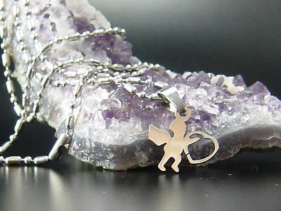 Edelstahl Schutzengel Anhänger mit Kette Engel mit Herz Halskette von vendor-unknown