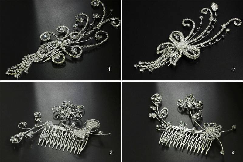 Haarkamm mit Strass Haargesteck Kopfschmuck groß Strasssteine, neu von vendor-unknown