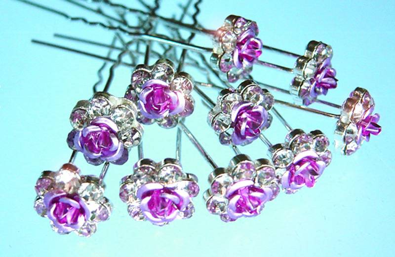 Haarnadeln mit Strass Steinen Brautschmuck Kopfschmuck 10 Stück, neu von vendor-unknown