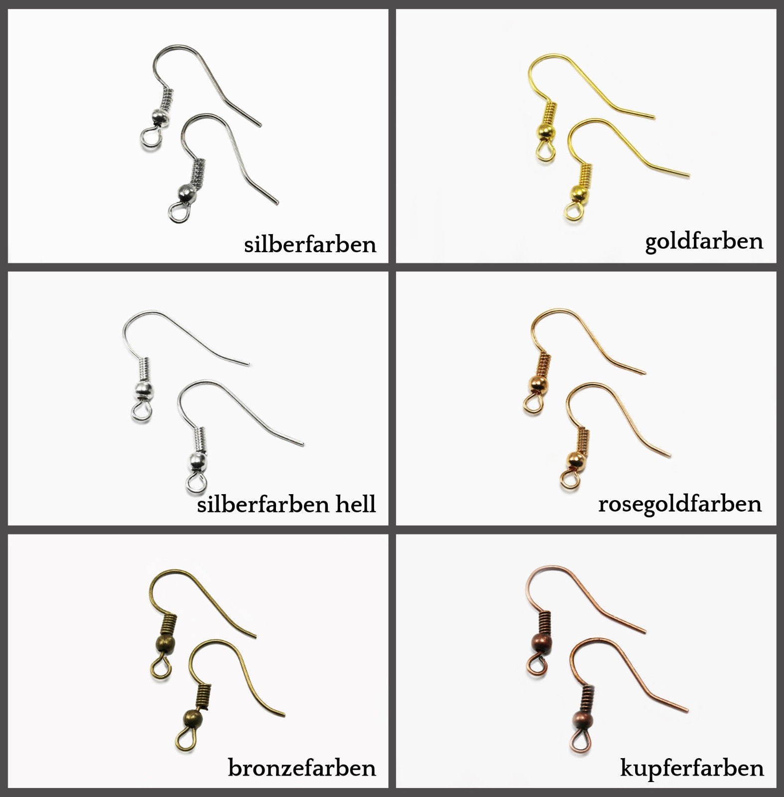 Ohrhaken 18 mm Ohrschmuck 20/50/100 Fischhaken Ohrringe Ohrhänger Brisuren, S5 von vendor-unknown