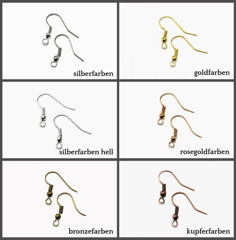 Ohrhaken 18 mm Ohrschmuck 20/50/100 Fischhaken Ohrringe Ohrhänger Brisuren, S5 von vendor-unknown