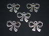 Schleife Anhänger 14x17mm Charm 5 Stk. Metallanhänger silberfarben, A-121 von vendor-unknown