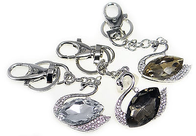 Schlüsselanhänger Schwan Strass Steine Taschenanhänger, neu von vendor-unknown