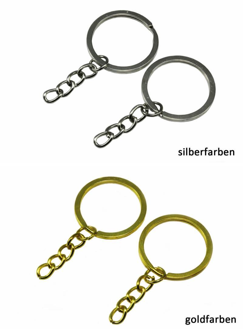 Schlüsselringe flach Ø 25/28/30 mm mit Kette Ketchen Schlüsselring von vendor-unknown