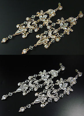 XXL Ohrhänger 13 cm Ohrringe 1 Paar Silberfarben Ohrschmuck, neu von vendor-unknown