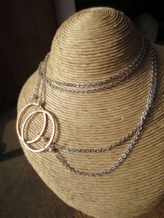 Helle Und Freche Melissa Halskette Mit Roségold, Gold Rhodium Kreisen Kettenoption 34011 Helle Und Freche Melissa Halskette Mit Roségold, Gold Rhodium Kreisen Kettenoption 34011 von venicemama