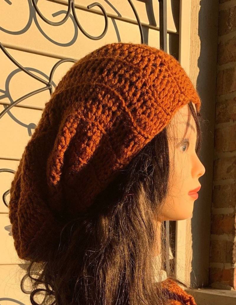 Weicher Strick Kürbis Gewürz Muskat Orange Rost Gehäkelte Gerippte Krempe Rasta Party Mütze Sml Winter Slouchy Erwachsene Beanie Mit Knopf Weicher Strick Kürbis Gewürz Muskat Orange Rost Gehäkelte Gerippte Krempe Rasta Party Mütze Sml Winter Slouchy Erwachsene Beanie Mit Knopf von venustranquility