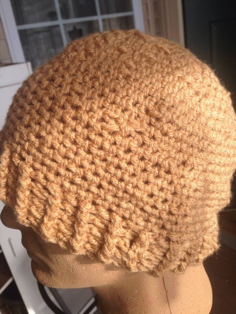 Winter Tan Xxl Beanie Totenkopfmütze Braun Strick Gehäkelte Sockenmütze Wandern Ski Schneemütze Rippbündchen Beige Plus Size Toque von venustranquility