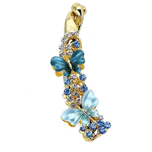 Bananen Haarklammern Legierung Rassonstone Schmetterling Haarklaue Bemaltes Haar Clincher Barrettes Haarnadel Pferdeschwanzhalter Klemme Für Frauen Mädchen von Vepoty