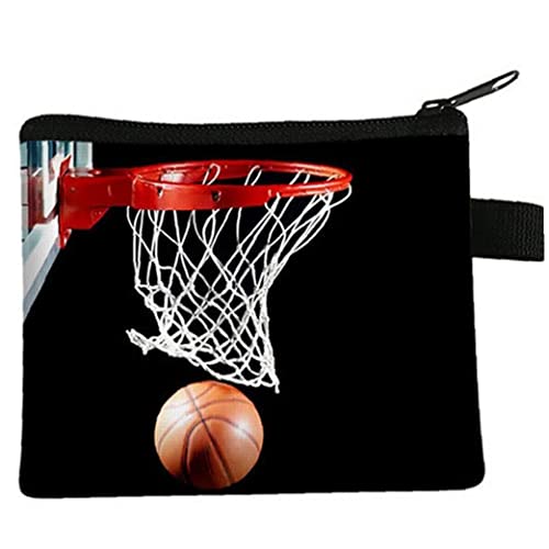 Vepoty Mini Coin Tasche Beutel Cartoon Fußball Basketball Wechsel Wechsel Brieftasche Süße Headset -Tasche Leinwand Coin Geldbörse Für Kinder Teen von Vepoty