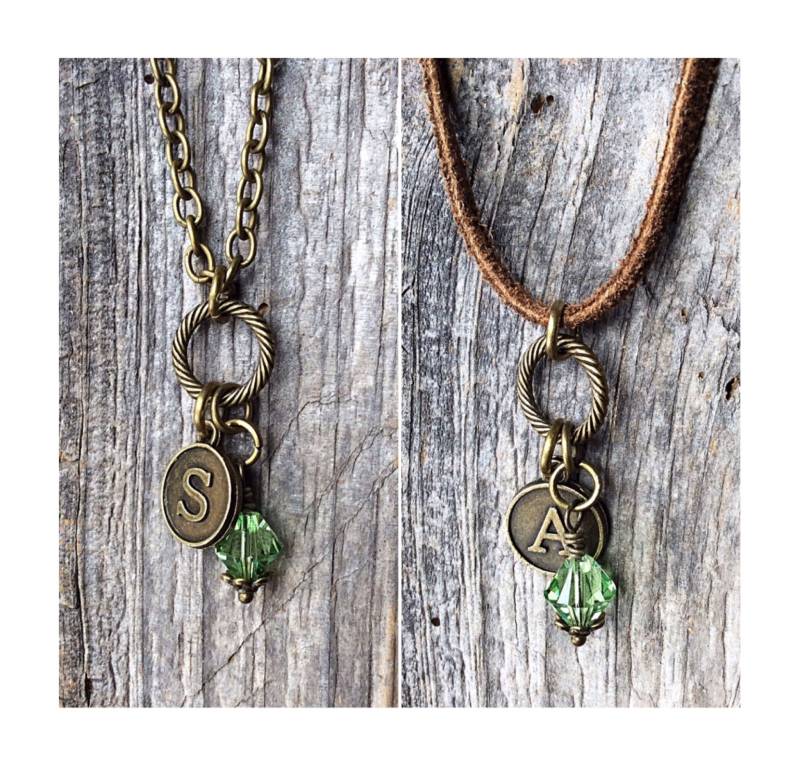 August Geburtsstein Schmuck, Halskette, Peridot Anhänger, Personalisierter Geschenk Für Männer, Sie, Neue Mutter von veronicarosedesigns