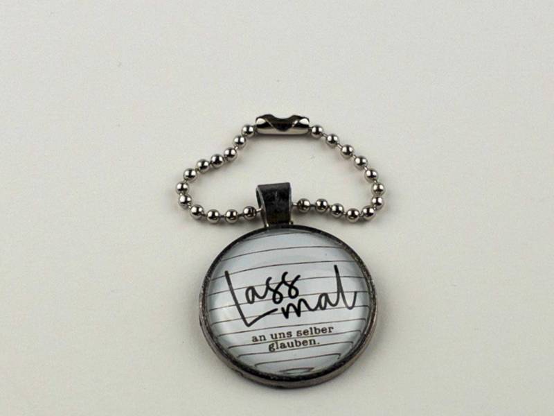 Schlüsselanhänger Freunde, "Lass Mal An Uns Selber Glauben" Schlüsselanhänger Freunde, "Lass Mal An Uns Selber Glauben" von verschenkenDE