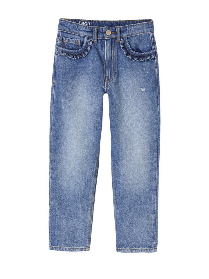 vertbaudet 7/8-Caprijeans Gerade Mädchen Jeans, Hüftweite REGULAR von vertbaudet