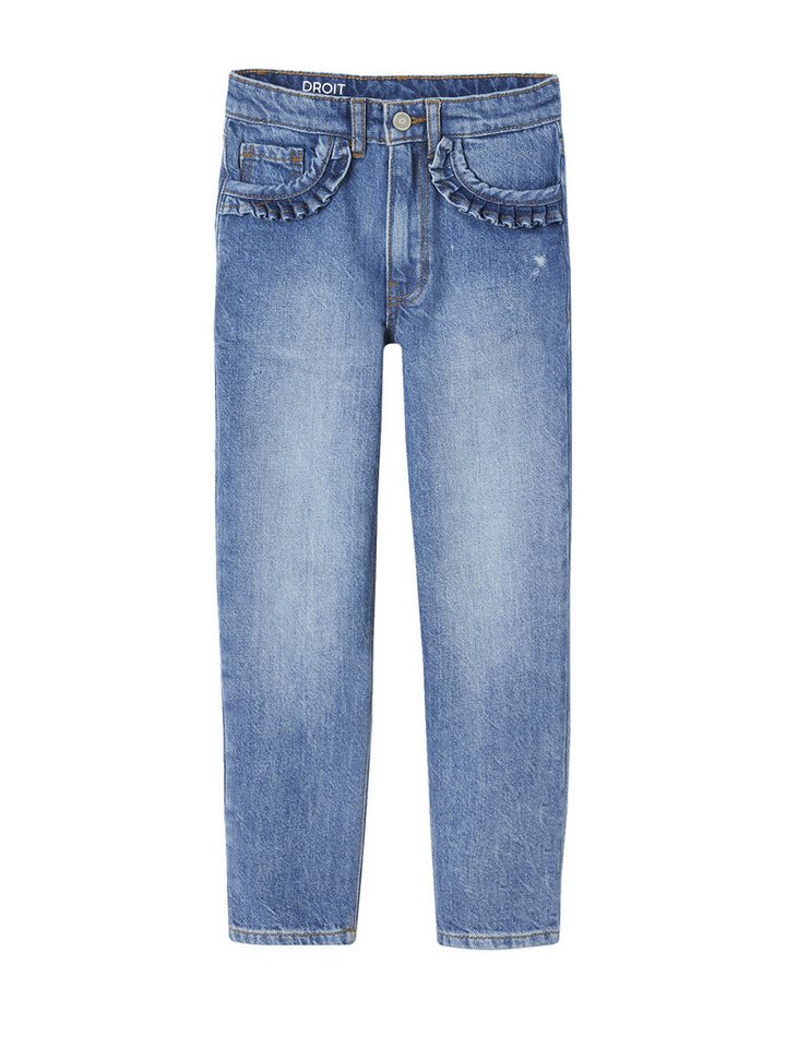 vertbaudet Straight-Jeans Gerade Mädchen Jeans, Hüftweite SLIM von vertbaudet
