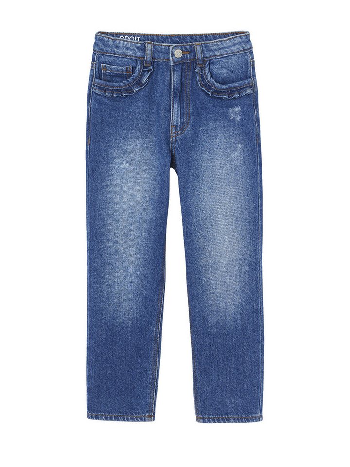 vertbaudet 7/8-Caprijeans Gerade Mädchen Jeans, Hüftweite SLIM von vertbaudet