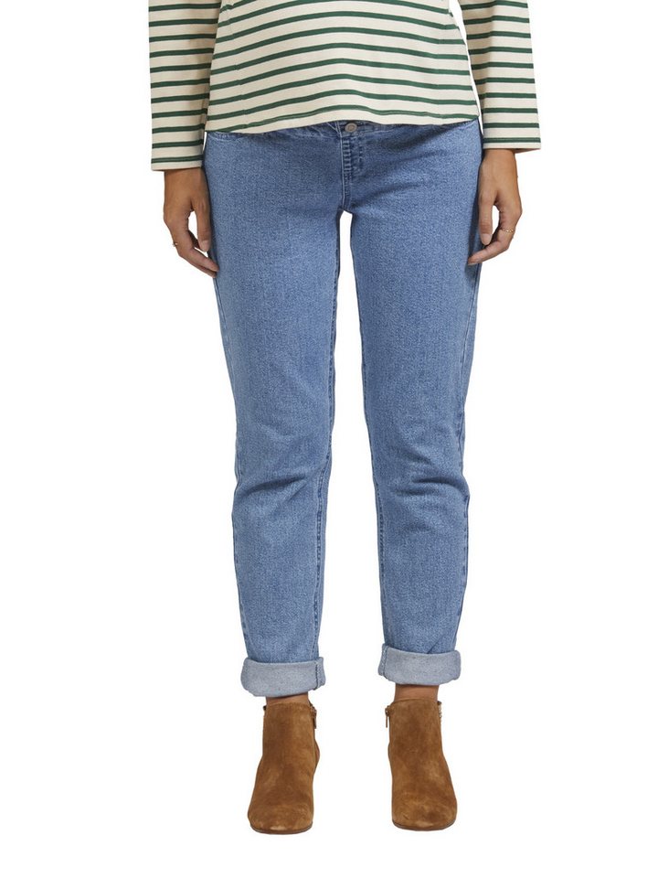 vertbaudet 7/8-Caprijeans Umstands-Jeans mit Stretch-Einsatz, Mom-Fit Bundweite verstellbar von vertbaudet
