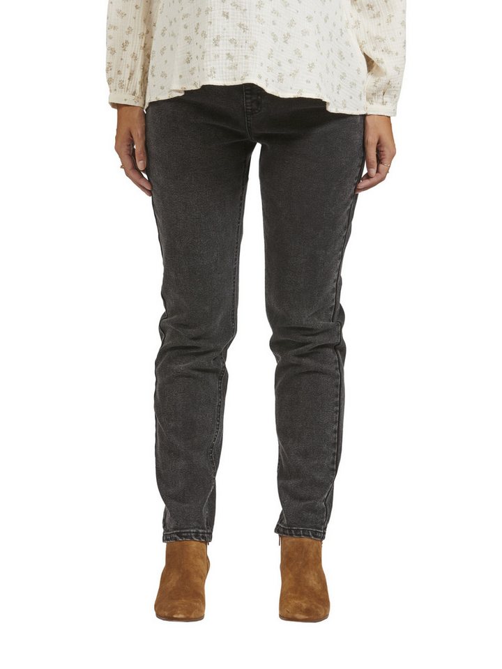 vertbaudet Umstandsjeans Umstands-Jeans mit Stretch-Einsatz, Mom-Fit Bundweite verstellbar von vertbaudet