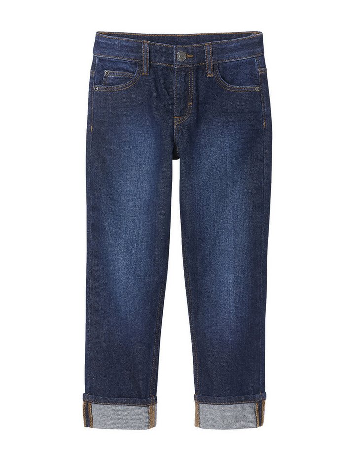 vertbaudet 7/8-Caprijeans Gerade Jungen Jeans mit Beinaufschlag von vertbaudet