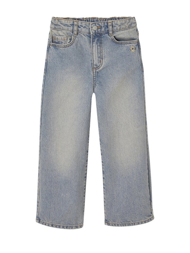 vertbaudet 7/8-Caprijeans Weite Mädchen Jeans mit Dehnbund Bundweite verstellbar von vertbaudet