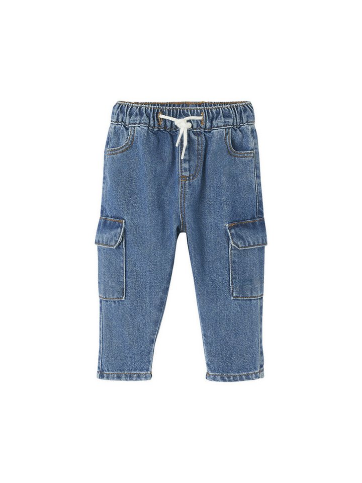vertbaudet 7/8-Caprijeans Baby Cargojeans mit Dehnbund von vertbaudet