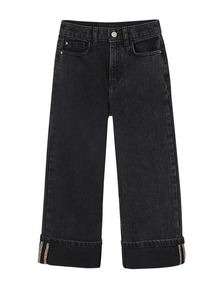 vertbaudet 7/8-Caprijeans Weite Jeans mit breiten Umschlägen für Mädchen von vertbaudet