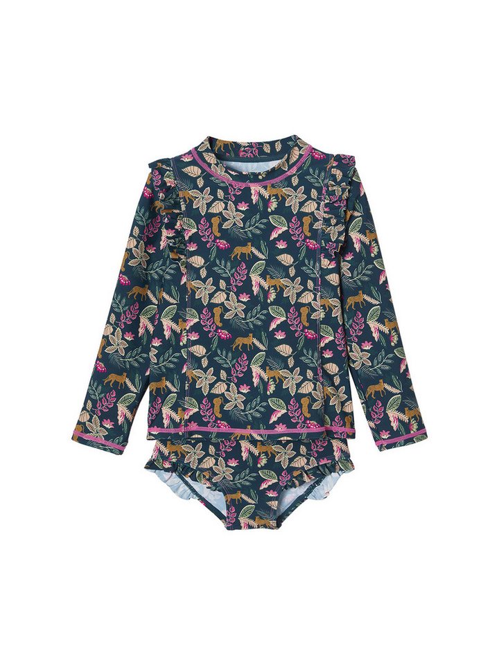 vertbaudet Badeanzug Mädchen Bade-Set: Shirt mit UV-Schutz & Badehose von vertbaudet