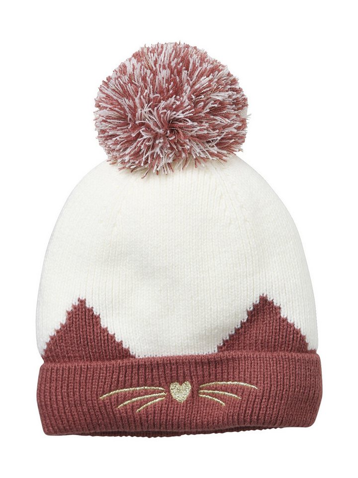 vertbaudet Beanie Mädchen Mütze mit Katze von vertbaudet