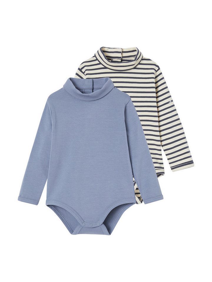 vertbaudet Blusentop 2er-Pack Baby Bodys mit Rollkragen von vertbaudet