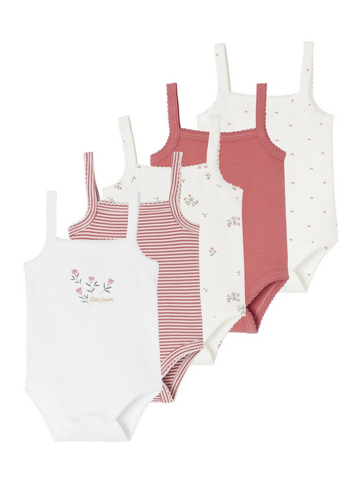 vertbaudet Kurzarmbody Baby Trägerbodys Bio-Baumwolle 5er-Pack von vertbaudet